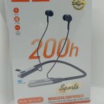 Original Regrsi Model: RE-NY060 Wireless Neckband 200h Long Battery, LED Power Display, TF Card, Fast Charging speed