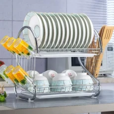 2 layer Dish Drainer Rack Stainless St...
