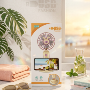 2-in-1 Rechargeable Rabbit Mini Fan with Mobile Stand – Portable & Stylish Cooling Solution!