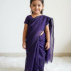 Children's Half Silk Solid Color Saree