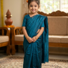 Children's Half Silk Solid Color Saree