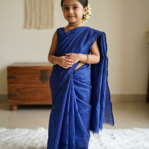 Children's Half Silk Solid Color Saree